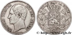BELGIQUE - ROYAUME DE BELGIQUE - LÉOPOLD Ier 5 Francs tête nue 1858 