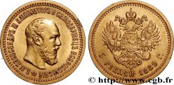 RUSSIA - ALEXANDER III 5 Roubles  1889 Saint-Petersbourg