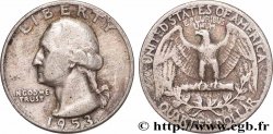 ESTADOS UNIDOS DE AMÉRICA 1/4 Dollar Georges Washington 1953 Philadelphie