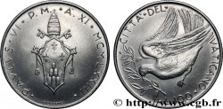 VATICAN AND PAPAL STATES 100 Lire armes / colombe de la paix an XI du pontificat de Paul VI 1973 Rome
