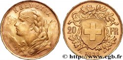 GOLD, PALLADIUM & PLATINUM INVESTMENT 20 Francs  Vreneli  1935 Berne
