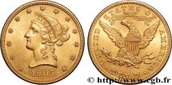 GOLD, PALLADIUM & PLATINUM INVESTMENT 10 Dollars  Liberty  1905 Philadelphie