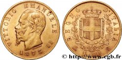 GOLD, PALLADIUM & PLATINUM INVESTMENT 20 Lire Victor Emmanuel II 1873 Milan