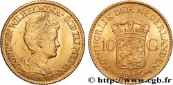 OR, PALLADIUM ET PLATINE INVESTISSEMENT 10 Gulden Wilhelmina 1913 Utrecht