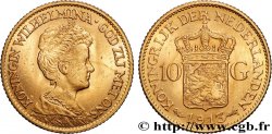OR, PALLADIUM ET PLATINE INVESTISSEMENT 10 Gulden Wilhelmina 1913 Utrecht