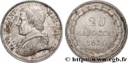 ITALY - PAPAL STATES - PIUS IX (Giovanni Maria Mastai Ferretti) 20 Baiocchi an V 1850 Rome
