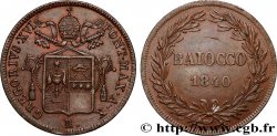 ITALY - PAPAL STATES - GREGORY XVI (Bartolomeo Alberto Cappellari) 1 Baiocco an X 1840 Rome