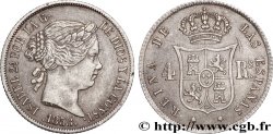 SPAIN 4 Reales Isabelle II 1858 Madrid