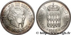 MONACO 10 Francs Charles III 1966 Paris