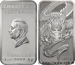 ARGENT D INVESTISSEMENT 1 Oz - 1 Dollar Proof Dragon chinois 2025 Perth
