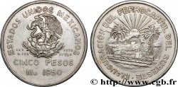 MÉXICO 5 Pesos inauguration du chemin de fer du Sud-est 1950 