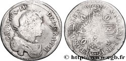 ROYAUME-UNI 1/2 Crown Charles II / armes 1671 