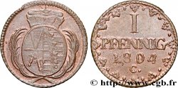 GERMANY - SAXONY 1 Pfennig Duché de Saxe armes couronnées 1804 Dresde
