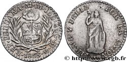 PERU 1/2 Real 1855 Lima