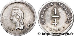 MEXICO 1/4 Real “République” 1859 Mexico