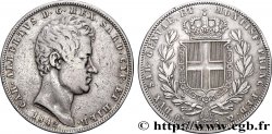 ITALY - KINGDOM OF SARDINIA - CHARLES-ALBERT 5 Lire Charles Albert 1842 Gênes