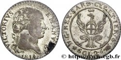 ITALY - KINGDOM OF SARDINIA 2 Soldi et 6 Denari Victor-Emmanuel Ier 1814 Turin