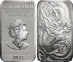 ARGENT D INVESTISSEMENT 1 Oz - 1 Dollar Dragon 2021 Perth