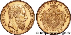 OR, PALLADIUM ET PLATINE INVESTISSEMENT 20 Francs Léopold II 1882 Bruxelles