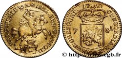 PAYS-BAS - PROVINCES-UNIES - FRISE OCCIDENTALE 7 Gulden ou demi-cavalier d or 1760 Enkhuizen
