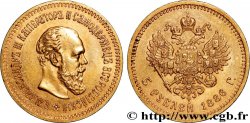 RUSSIE - ALEXANDRE III 5 Roubles  1886 Saint-Petersbourg