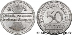 DEUTSCHLAND 50 Pfennig gerbe de blé “sich regen bringt segen“ 1921 Berlin - A