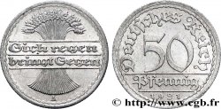 GERMANY 50 Pfennig gerbe de blé “sich regen bringt segen“ 1921 Berlin - A