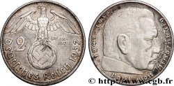 ALEMANIA 2 Reichsmark Maréchal Paul von Hindenburg 1937 Muldenhütten - E