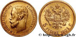 RUSSIE - NICOLAS II 5 Roubles  1901 Saint-Petersbourg