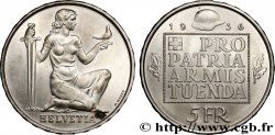 SUISSE 5 Francs fond pour l’armement 1936 Berne
