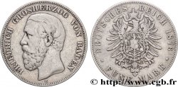 ALLEMAGNE - BADE 5 Mark Frédéric 1876 Karlsruhe