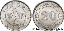 CHINE 20 Cents Province de Kwangtung  an 9 de la République (1920) 