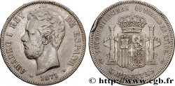 SPAIN - KINGDOM OF SPAIN - AMEDEE I 5 Pesetas  1871 Madrid