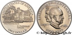 ÉTATS-UNIS D&nbsp;AMÉRIQUE 1 Dollar Proof centenaire de la naissance d’Eisenhower 1990 Philadelphie