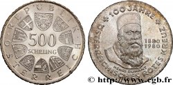 AUTRICHE 500 Schilling 100e anniversaire de la Croix Rouge Autrichienne, Henri Dunant 1980 Vienne