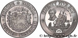 ROYAUME-UNI 25 Ecu Proof Francis Drake et le voilier Golden Hind 1994 Tower Mint