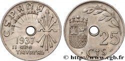 ESPAGNE 25 Centimos monnayage nationaliste 1937 Vienne
