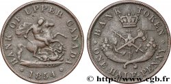 CANADA 1/2 Penny token Bank of Upper Canada 1854 Heaton