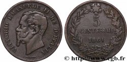 ITALIE 5 Centesimi Victor Emmanuel II 1861 Milan