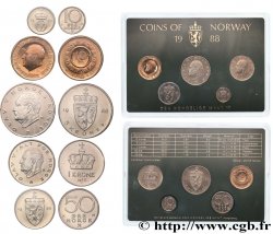 NORWAY Série FDC 5 monnaies 1988 Kongsberg