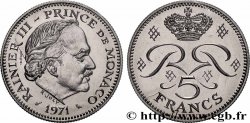 MONACO - PRINCIPAUTÉ DE MONACO - RAINIER III Essai de 5 Francs  1971 Paris