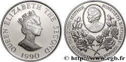 AURIGNY 2 Pounds Proof 90e anniversaire de la reine mère 1990 