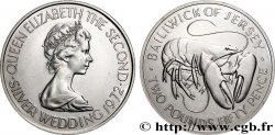 JERSEY 2 Pounds 50 Pence noces d’argent 1972 