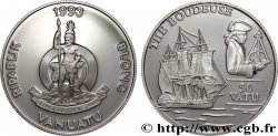 VANUATU 50 Vatu Proof Frégate La Boudeuse 1993 