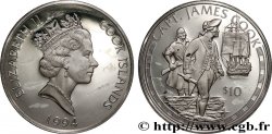ÎLES COOK  10 Dollars Proof capitaine Cook 1994 
