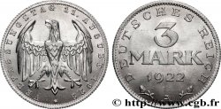 DEUTSCHLAND 3 Mark Jour de la Constitution 1922 Berlin