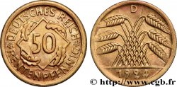 ALLEMAGNE 50 Rentenpfennig gerbe de blé 1924 Munich