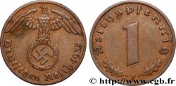 ALLEMAGNE 1 Reichspfennig aigle et swastika 1938 Stuttgart