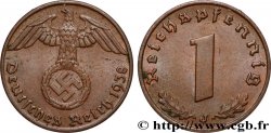 GERMANY 1 Reichspfennig aigle et swastika 1938 Hambourg
