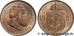 BRAZIL 10 Réis Pierre II 1869 Bruxelles